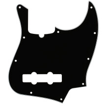 Fender pickguard jazz bas 10 hls 3 lagers truss stav hack - b/w/b