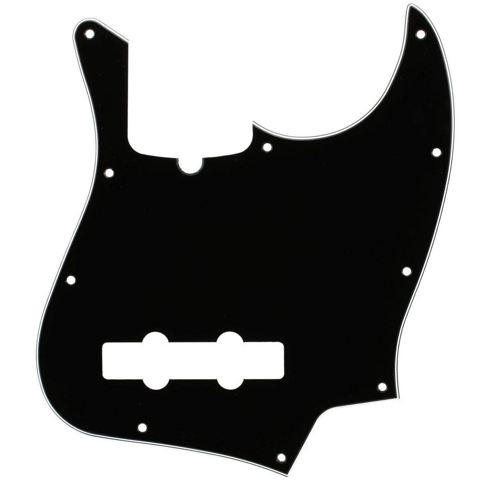 Fender Pickguard  Jazz Bass  10 Hole  3 Ply  Truss Rod Notch - B/W/B