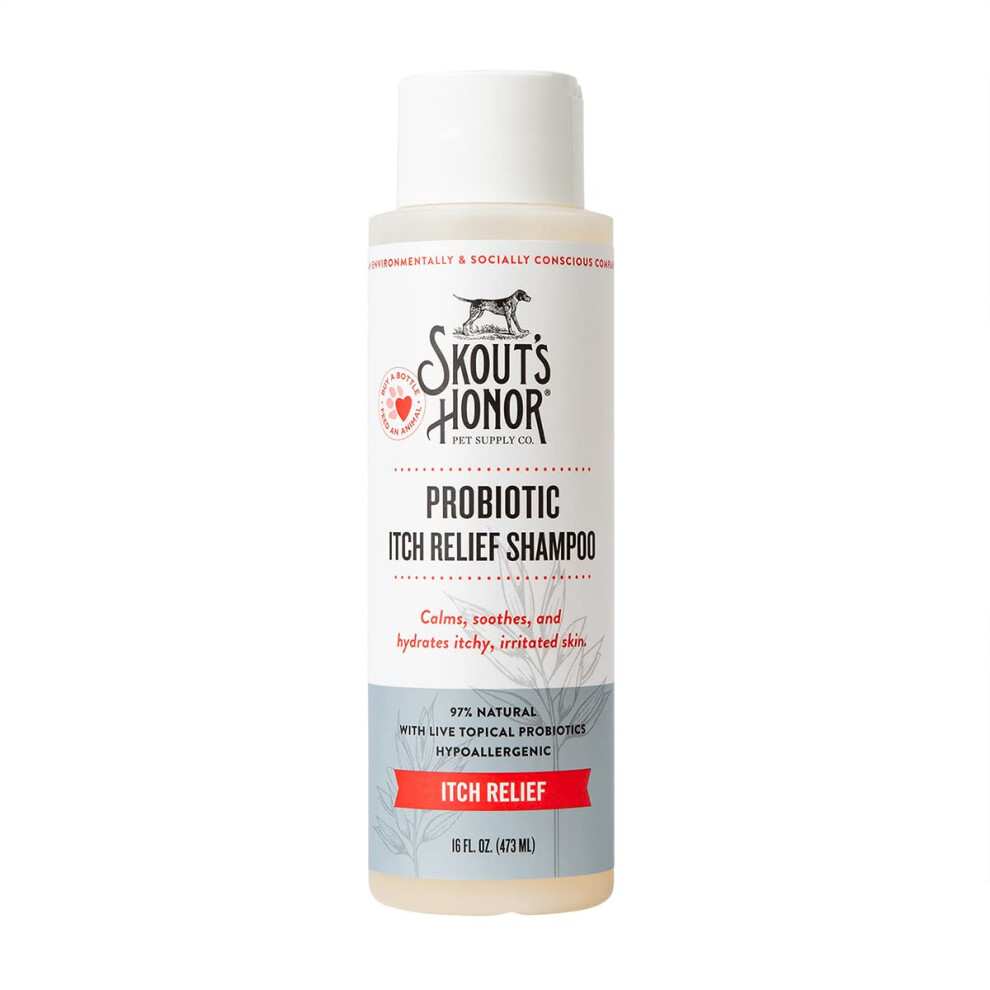 Photos - Other for Dogs SKOUT'S HONOR Probiotic Itch Relief Shampoo for Pets - Non-Medicated Fragrance-Free Paraben & Sulfate-Free with Avocado Oil