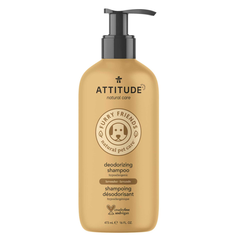 ATTITUDE Deodorizing Shampoo for Cat & Dog  Vegan and Cruelty-Free  Lavender  16 Fl Oz-image-OPC-PGSCNZZ-NEW