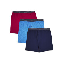 Fruit of the Loom Ropa interior alta sin etiquetas para hombre Boxer de punto grande para hombre, paquete de 3 colores pueden variar 5XL