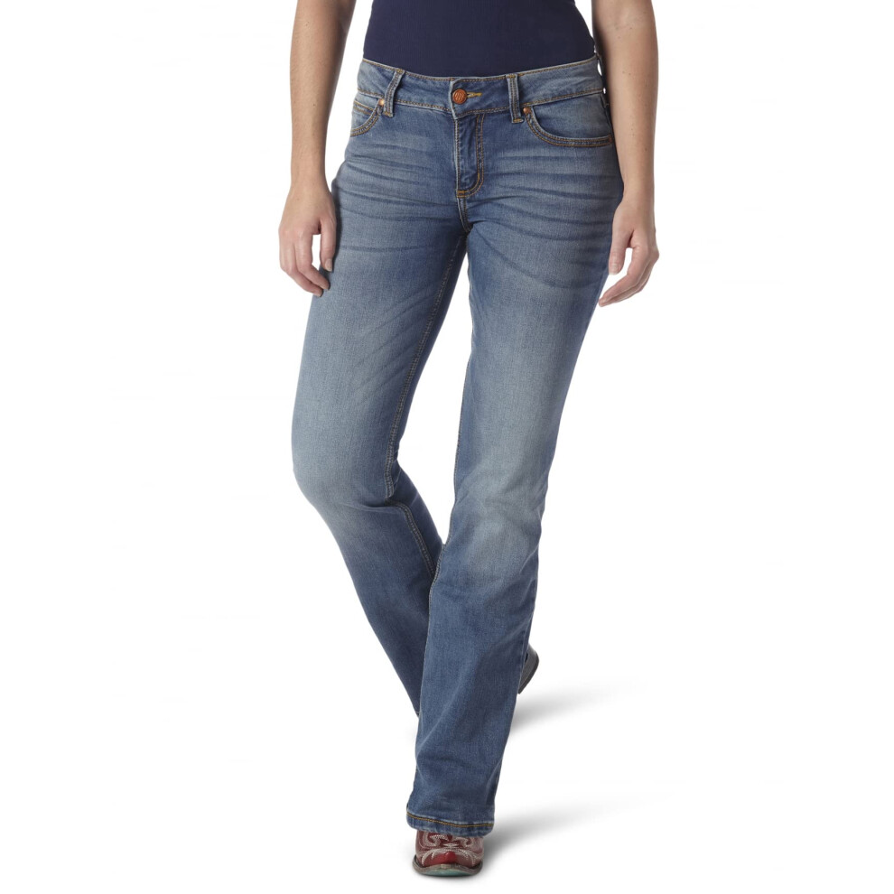Wrangler Women's Retro Mae Rise Stretch Boot Cut Jean  Wash Mid  9W x 32L