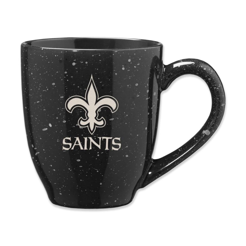 Tazza Da Caff In Ceramica Con Incisione Laser A Colori Della Squadra, Da 16 Once, Con Scritta Rico Industries Nfl Football New Orleans Saints Pr-image