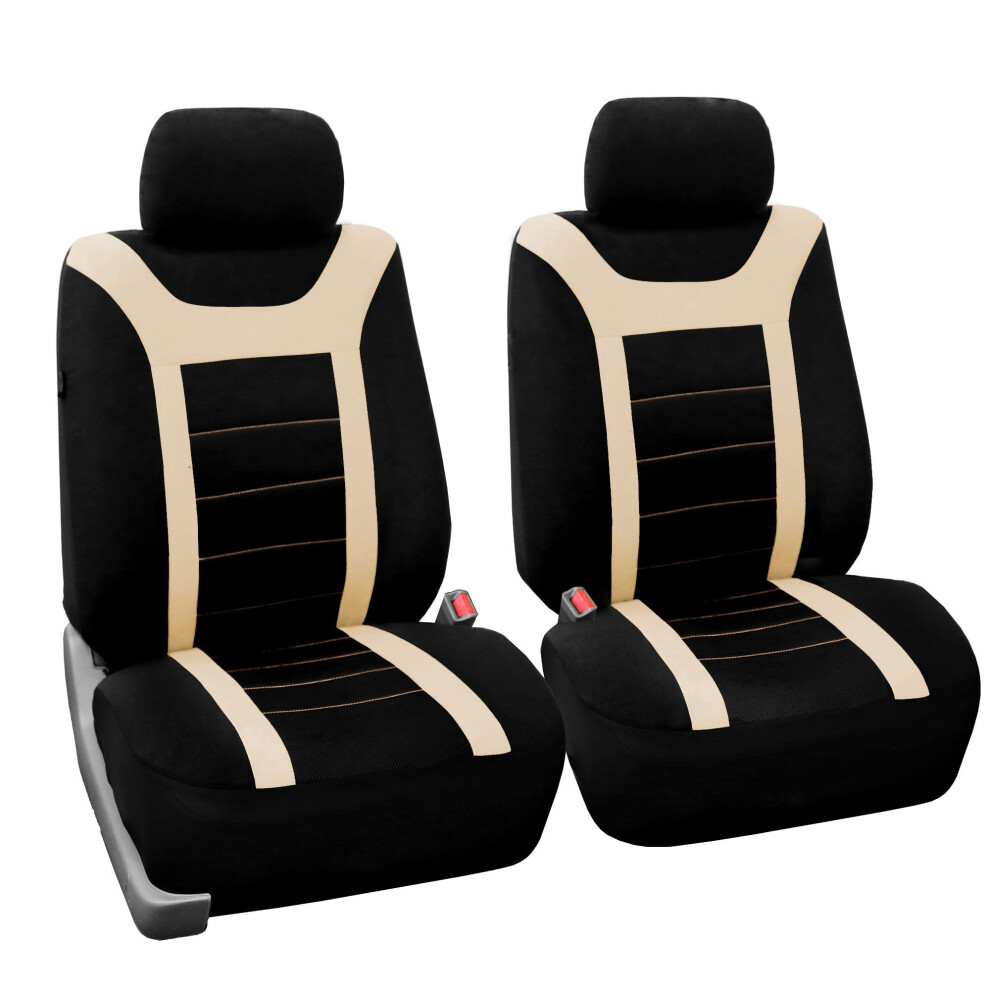 Fh Group Front Set Cloth Car Seat Covers For Low Back Car Seats With Removable Headrest Universal Fit Airbag Compatible Seat Cover For Suv Sedan 816352021163