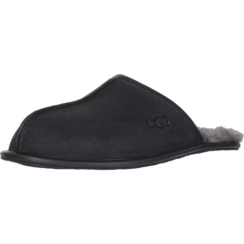 UGG Men's Scuff Slipper  Black Leather  07