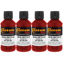 Concentrato per tinta uretanica Custom Coat da 3 once (colore rosso Hot Rod) per la colorazione di rivestimenti per cassoni di camion (confezione