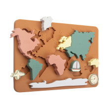 Mr. Pen- Silicone World Map Gulvpuslespil 11,5' x 8,2' B?rnepuslespil
