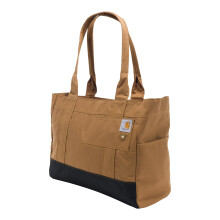 Bolsa Carhartt con Cierre, Resistente al Agua, Tote Horizontal Marrón