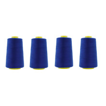 Mandala Crafts 4 paket Serger-trdar Cones Spolar - 40S/2 24000 Yards Polyester Royal Blue-trdar fr Sergers Machine och Overlock Quilting Symas