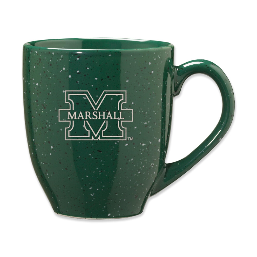 Rico Industries Ncaa Marshall Thundering Herd Primary 16 Oz Kaffeetasse Aus Keramik In Teamfarbe, Lasergraviert, Gesprenkelt-image