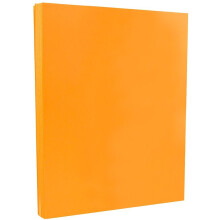 JAM PAPER Farbiger 65-Pfund-Karton – 8,5 x 11 Deckblatt – 176 g/m² – Ultraorange – 50 Blatt/Packung