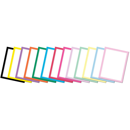 Basic Border Brevhoved Laser & Inkjet Printer Papir - Brights (assorteret 72 Pack)