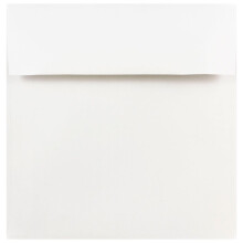 Jampapier 8 x 8 vierkante uitnodigings enveloppen - wit - 50/pack