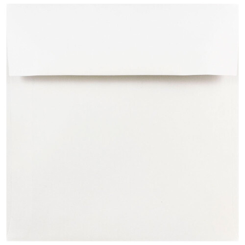 JAM PAPER 8 x 8 Square Invitation Envelopes - White - 50/Pack
