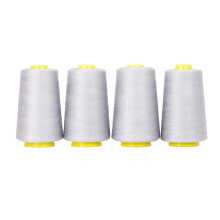 Mandala Crafts 4er-Pack Serger-Garnkegelspulen – 40S/2 24.000 Yards graue Polyesterfäden für Serger-Maschine und Overlock-Quilt-Nähmaschine