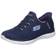 Mocassins Femme Bleu - Skechers 150123-NVPK - Slip-ins Hands Free - Textile