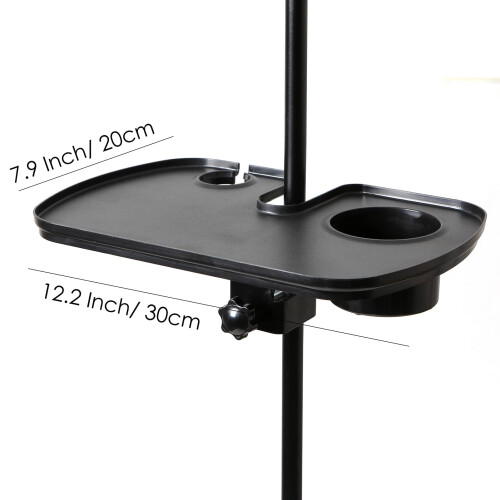 Suporte de Microfone de Plástico Auhafaly com Bandeja e Suporte para Bebida 1