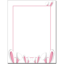 Bunny Ears p?skebrevhoved, laser- og inkjetprinterpapir (25 ark)