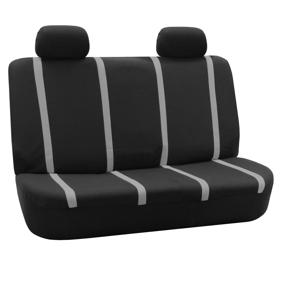 Fh Group Car Seat Covers Rear Set Cloth - Car Seat Covers With Removable Headrest Universal Fit Automotive Seatcovers Washable Car Seatcover For Suv S 196342109430