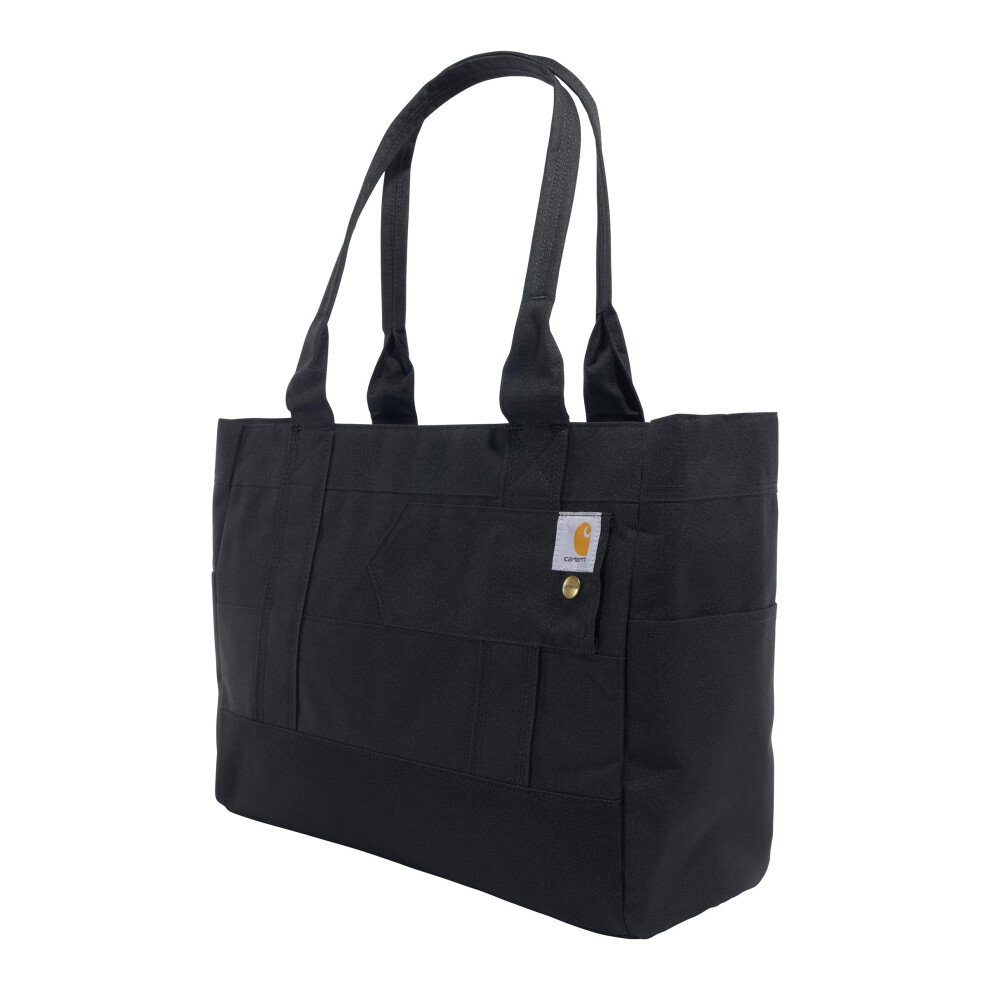 Carhartt Zip  Durable Water-Resistant Bag with Zipper Closure  Horizontal Tote (Black)