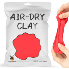 Cutedeer Red Air Dry Clay 1,1 lb penov modelovac hmota Mekk mackav formovac hmota pro deti Dospel Potreby pro projekt Arts & Crafts Slime (1,1