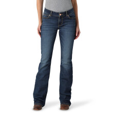 Wrangler Retro Mae Rise Stretch Boot Cut Jean voor dames, mid wash 1-36