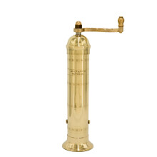 Alexander Home The Original Greek Pepper Mill 9 Inch Tall | European Pepper Mill Grinder with Crank Handle | Manual Pepper Grinder | Peppercorns Refil