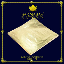 Barnabas Blattgold Gold Leaf [1000 Sheets 6,3 tommer] - Imitation Loose Gold Foil Sheets til maling af kunst og håndværk