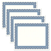 Elite-certifikatpapper i bltt och vitt pergament - frpackning med 100 laserskrivare som r kompatibel fr Office Business Awards Examenskola di