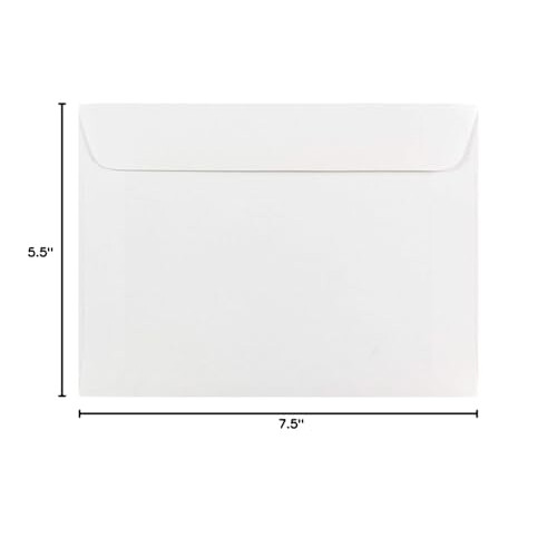 JAM PAPER 5 1/2 x 7 1/2 Envelopes - Brancos - 100/Pack 2