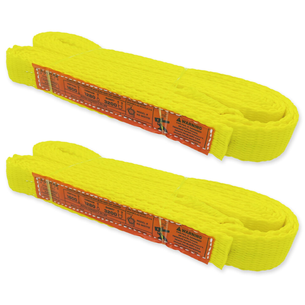 1-Lagige Gurtschlinge, 1 X 12 Fu Hebegurte, 2Er-Pack, Strapazierf Hige Gurtb Nder, Takelage, Umzug, Abschleppen, Hebezeuge, Kodiak Straps-image