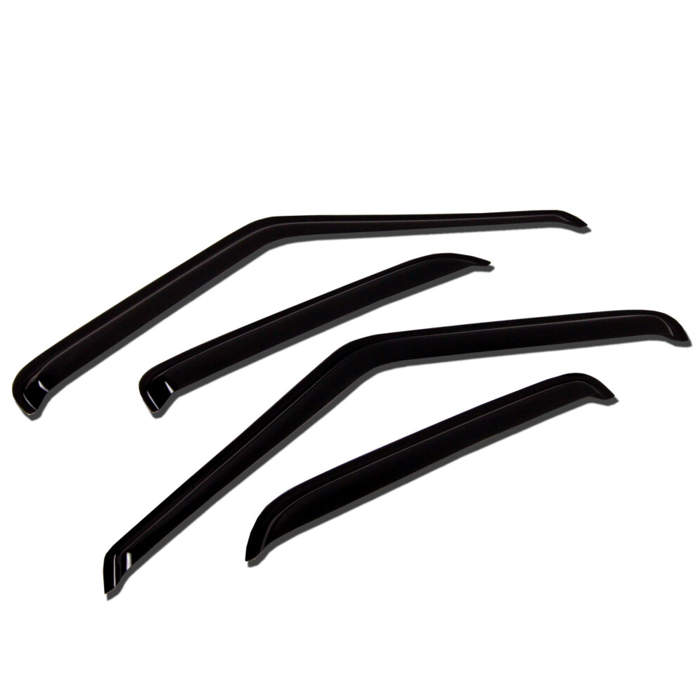 Tuningpros Wv-263 Window Visor Deflector Rain Guard Smoke 4-Pc Set Dark 789545319579