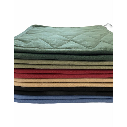Conjunto de 12 Porta-Panelas Quadrados 100% Algodão Resistentes ao Calor 2