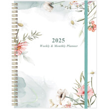 2025 Planner - 2025 Ugentlig m?nedlig planl?gger l?ber fra januar 2025 til december 2025 Planner 2025 med 12 m?nedlige faner 8,5 """" X 11 """" Pink