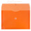 JAM PAPER Plastic Envelopes with Button & String Tie Closure - Letter Booklet - 9 3/4 x 13 - Orange - 12/Pack 2