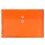 JAM PAPER Plastic Envelopes with Button & String Tie Closure - Letter Booklet - 9 3/4 x 13 - Orange - 12/Pack 1