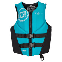 O'Brien Traditionel neopren USCGA redningsvest Aqua X-Small til kvinder