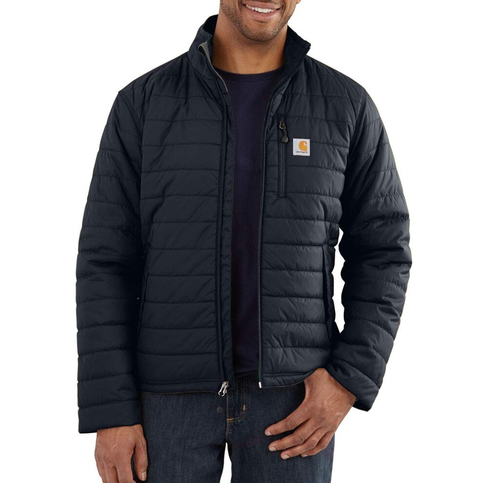 Carhartt mens Rain Defender Relaxed Fit Lightweight Insulated Jacket Work Utility Outerwear  Navy  Large US