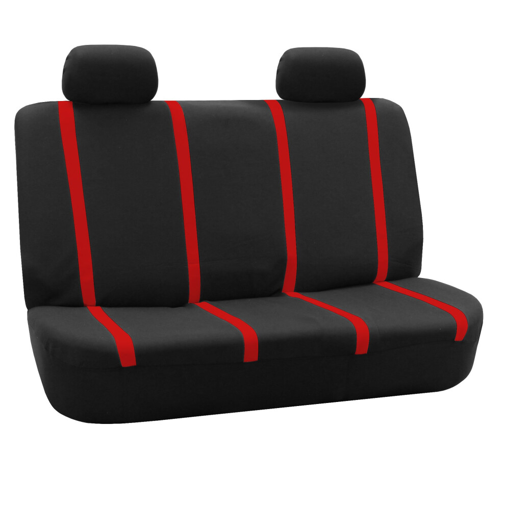 Fh Group Car Seat Covers Rear Set Cloth - Car Seat Covers With Removable Headrest Universal Fit Automotive Seatcovers Washable Car Seatcover For Suv S 196342109492
