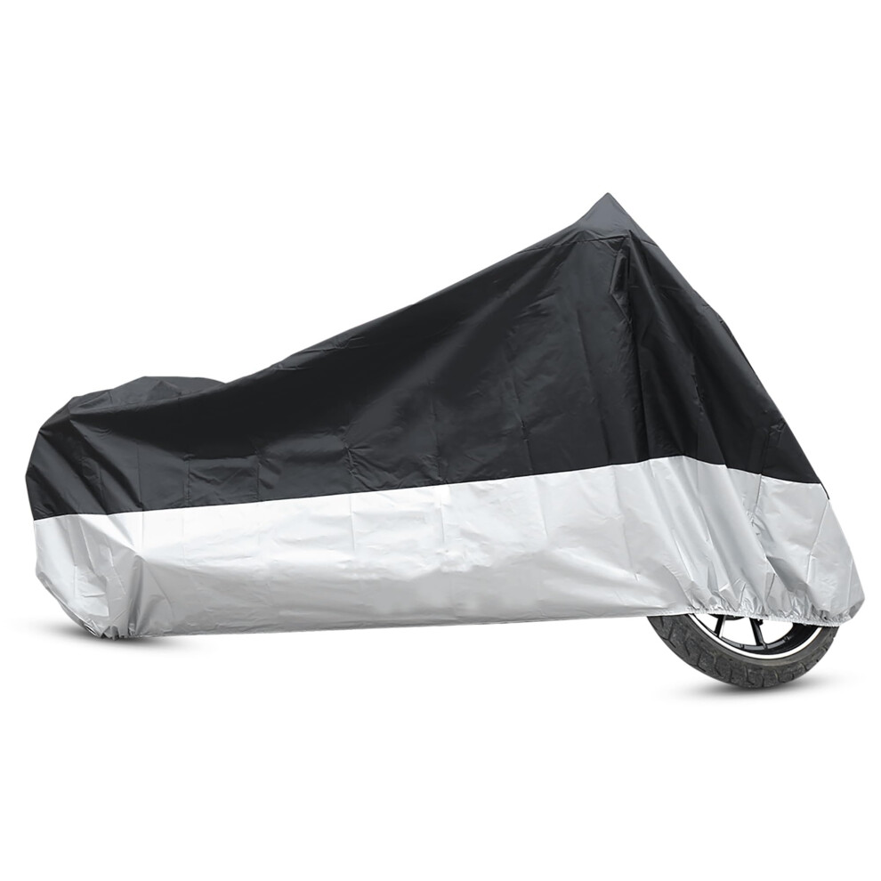 Uxcell Xxl 190T Rain Dust Protector + Scooter Motorcycle Cover 104Inch For Harley Davidson Black/Silver 602451121329