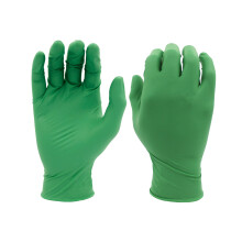 SHOWA 6110PF Biologiskt nedbrytbar, pulverfri nitrilskyddshandske fr engngsbruk Matsker 4 Mil Tjock 9,5"""" Lngd X-Large (1 lda)