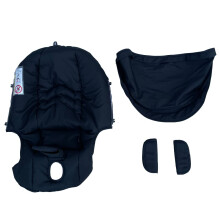 Kit di lavaggio e cambio, tettuccio parasole compatibile con seggiolino auto Doona e passeggini (nero)