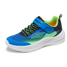 Skechers Boy's Microspec Advance Sneaker Blue/Lime 3.5 Big Kid