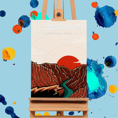 Offito Conjunto de 6 Kits de Pintura por Números para Adultos Iniciantes - 10x14 Polegadas 2