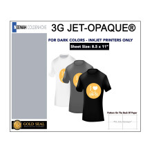 Papeles de transferencia t   rmica Neenah Coldenhove 3G Jet-Opaque para telas oscuras, 50 hojas (8,5 x 11 pulgadas)