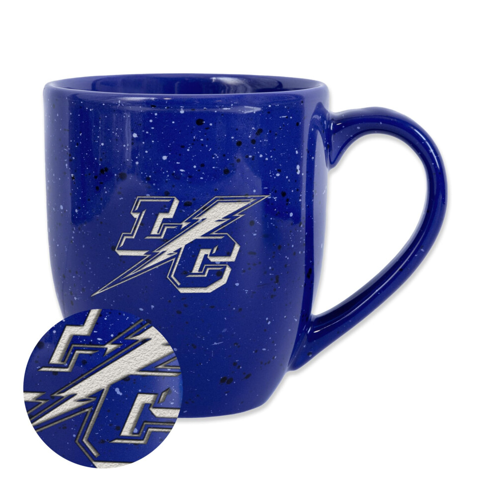 Tasse Caf En C Ramique Mouchet E Grav E Au Laser Couleur Quipe Rico Industries Ncaa Lehman Lightning Avec Logo Principal Royal 16 Oz-image