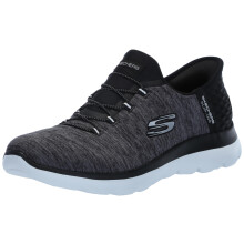 Skechers Donna Summits Hands-Free Slip-Ins - Soletta in Memory Foam, Sneaker Vegan, Nero Bianco, 8