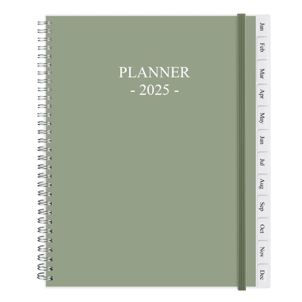 Planer 2025 Planer 2025 Von Januar 2025 Bis Dezember 2025. Monats- Und Wochenkalenderplaner Mit 12 Registerkarten, 21,6 X 27,9 Cm, Gr N-image