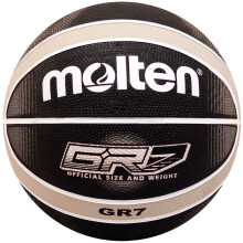Bola de Basquetebol Molten Premium 12 Painéis, Preto/prata, Tamanho Oficial 7"