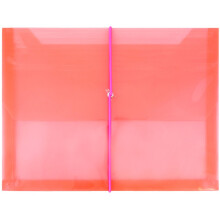 Buste di espansione in plastica in plastica in jam con chiusura a banda elastica - Opuscolo di lettere - 9 3/4 x 13 con espansione da 2,5 pollici - r